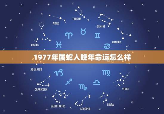1977年属蛇人晚年命运怎么样(预测与介绍)