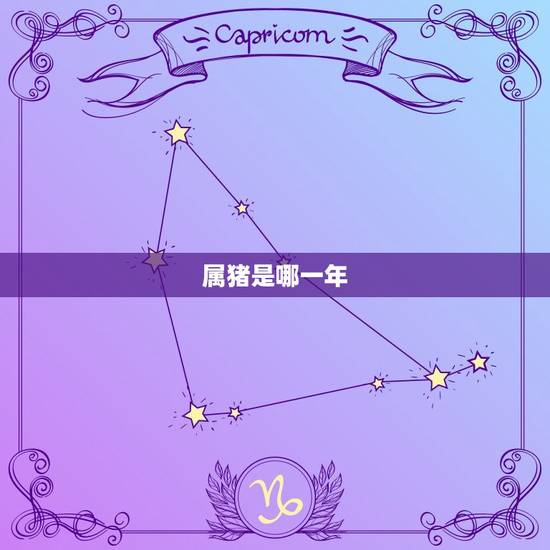 属猪是哪一年，属猪的是哪年出生？