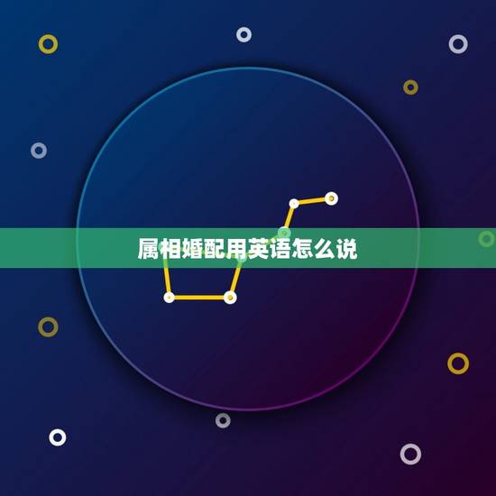 属相婚配用英语怎么说，属相婚配