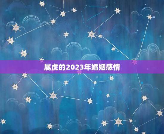 属虎的2023年婚姻感情，属虎的2023年婚姻感情