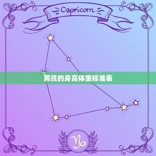 男孩的身高体重标准表
