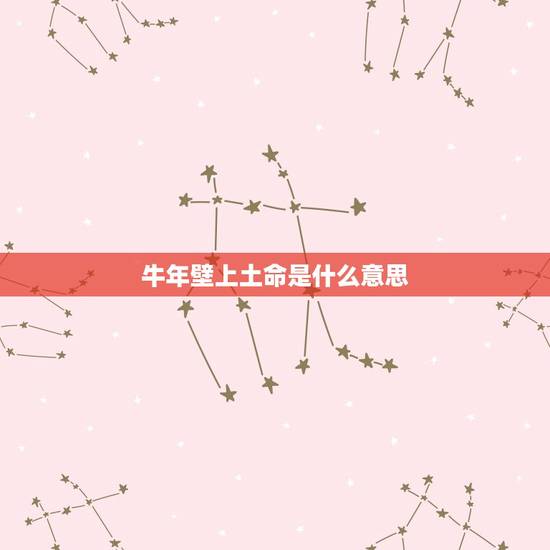 牛年壁上土命是什么意思，2023年壁上土命是什么意思