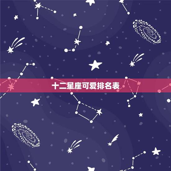 十二星座可爱排名表，十二星座和各个星座友情