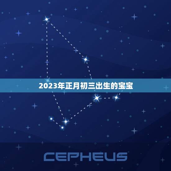 2023年正月初三出生的宝宝，2023年阴历正月初三属什么？
