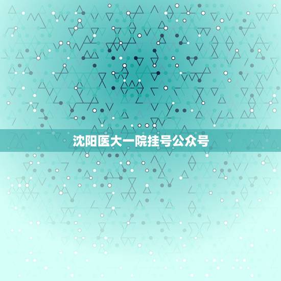 沈阳医大一院挂号公众号，沈阳医大一院网上挂号怎么挂？