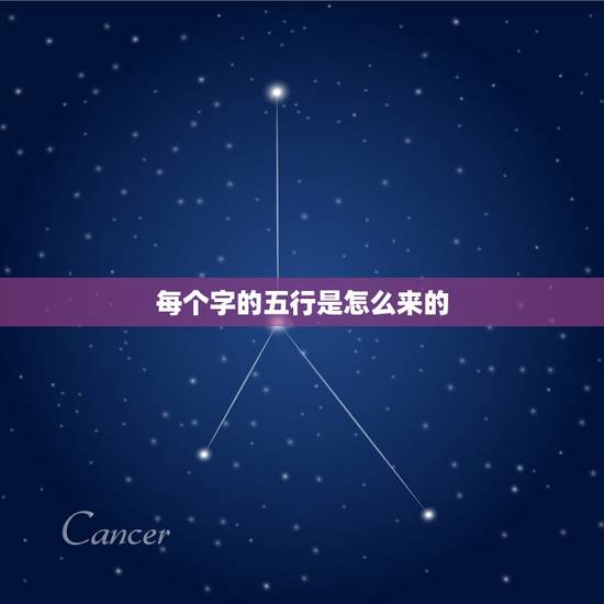 每个字的五行是怎么来的，怎么知道每个字的五行