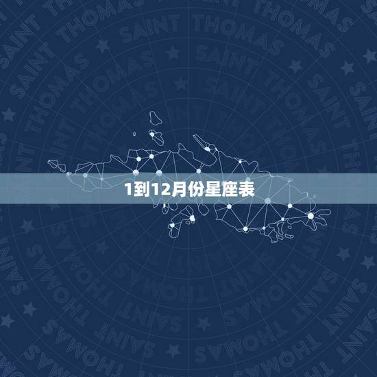 1到12月份星座表，星座月份表万年历