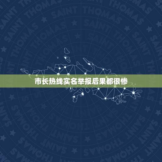 市长热线实名举报后果都很惨，实名举报人要承担什么后果