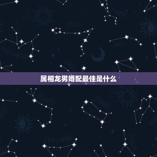属相龙男婚配最佳是什么，88属龙男和什么属相最配