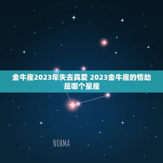 金牛座2023年失去真爱 2023金牛座的情劫是哪个星座