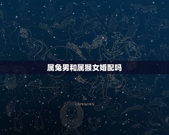 属兔男和属猴女婚配吗，属兔男和属猴女婚配好吗