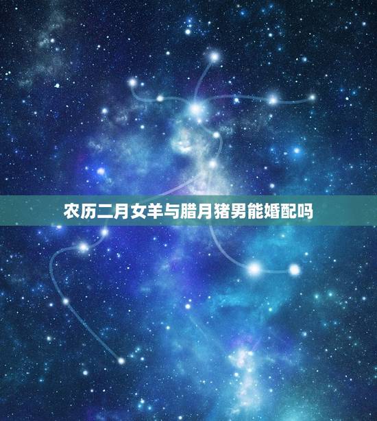 农历二月女羊与腊月猪男能婚配吗，属羊的女人和属猪的男人配吗