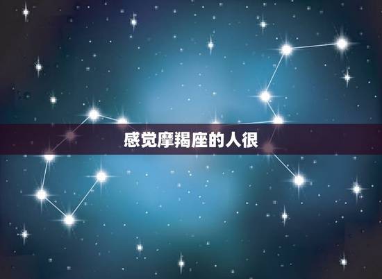 感觉摩羯座的人很，免费心理测试