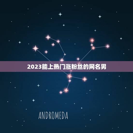 2023能上热门涨粉丝的网名男，2023年最流行网名男