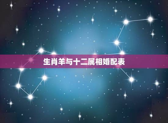 生肖羊与十二属相婚配表，属羊的男女属相婚配表 属羊和什么生肖最配