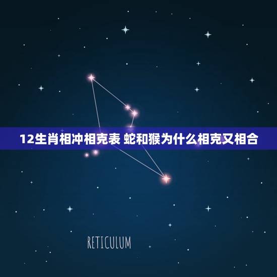 12生肖相冲相克表 蛇和猴为什么相克又相合