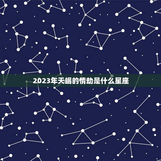 2023年天蝎的情劫是什么星座，2023年天蝎女财运