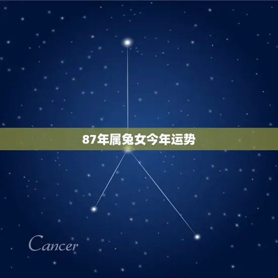 87年属兔女今年运势