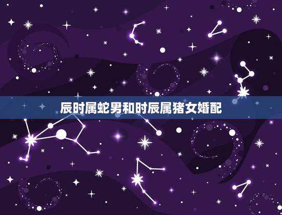 辰时属蛇男和时辰属猪女婚配，属相婚配：男属蛇和女属兔相配吗