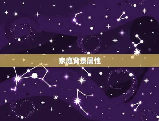 家庭背景属性 家庭背景属性