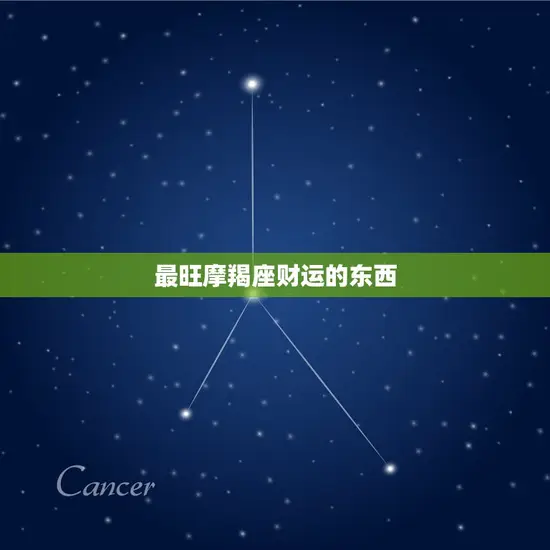 最旺摩羯座财运的东西