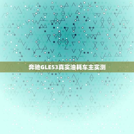 奔驰GLE53真实油耗车主实测，奔驰gle53amg高速油耗实测