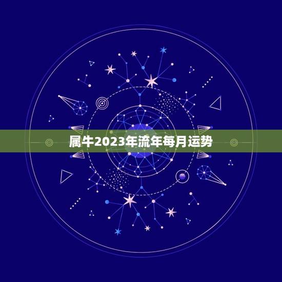 属牛2023年流年每月运势