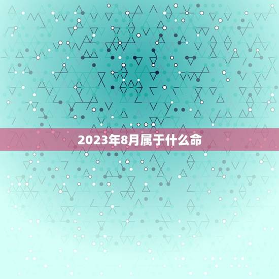 2023年8月属于什么命