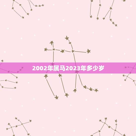 2002年属马2023年多少岁(马年人的年龄计算方法)