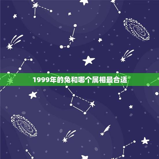 1999年的兔和哪个属相最合适，99年兔和什么生肖最配