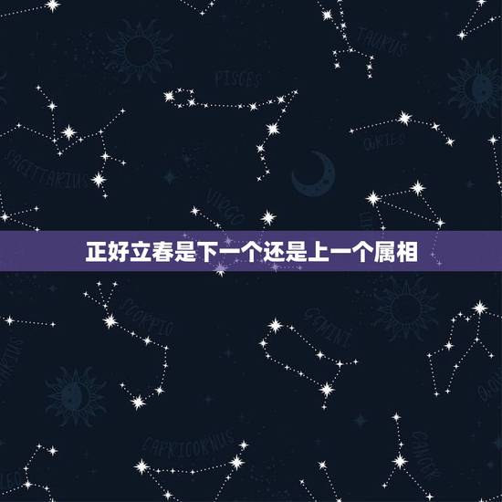 正好立春是下一个还是上一个属相，属相应该按立春前还是立春后？