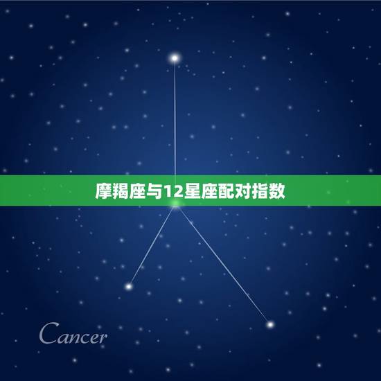 摩羯座与12星座配对指数，摩羯座女更佳配对星座