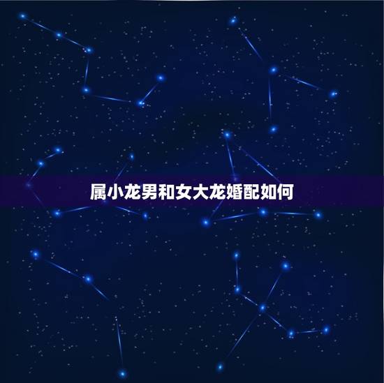 属小龙男和女大龙婚配如何，属相婚配：男属龙和女属龙相配吗？