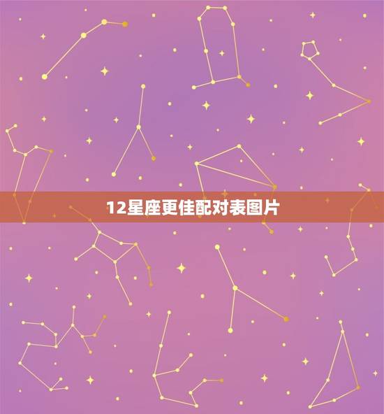 12星座更佳配对表图片，12星座更佳恋人配对