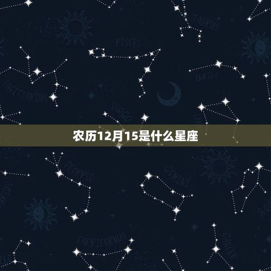 农历12月15是什么星座，唯一可以虐水瓶的星座