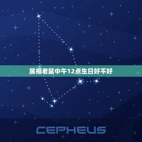 属相老鼠中午12点生日好不好，属鼠的男孩中午12点多生的叫王汝茂可以吗