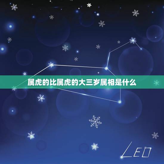 属虎的比属虎的大三岁属相是什么，属虎的比属小龙的大几岁啊？