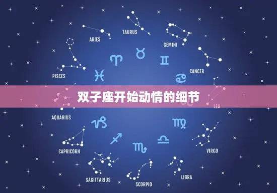 双子座开始动情的细节 双子座开始动情的细节