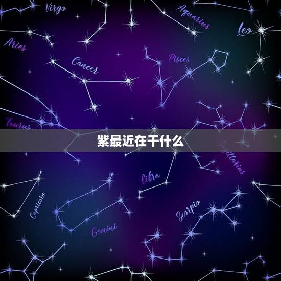 紫最近在干什么，你是怎么知道有关紫薇人的事的？有没有紫薇人？