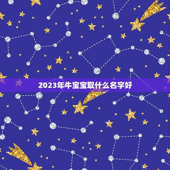 2023年牛宝宝取什么名字好，2023年牛宝宝起名
