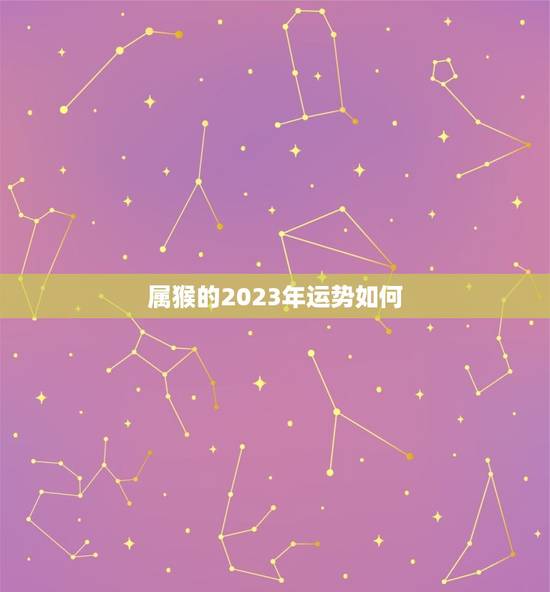属猴的2023年运势如何，猴年2023年运势及运程