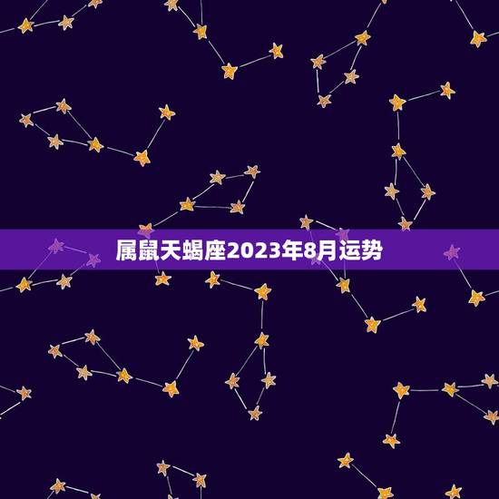 属鼠天蝎座2023年8月运势