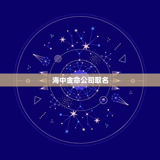 海中金命公司取名，海中金命起公司名