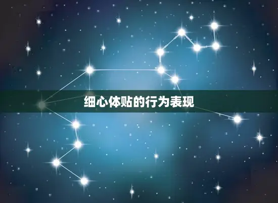 细心体贴的行为表现