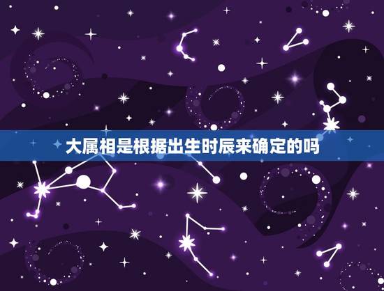 大属相是根据出生时辰来确定的吗，属相是按农历还是按阳历？