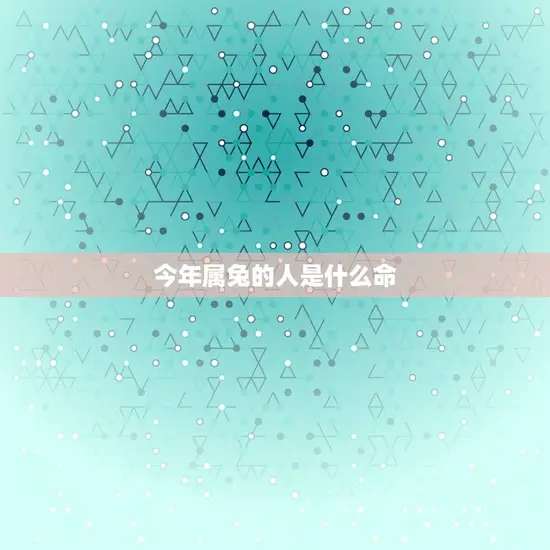 今年属兔的人是什么命 今年属兔的人是什么命