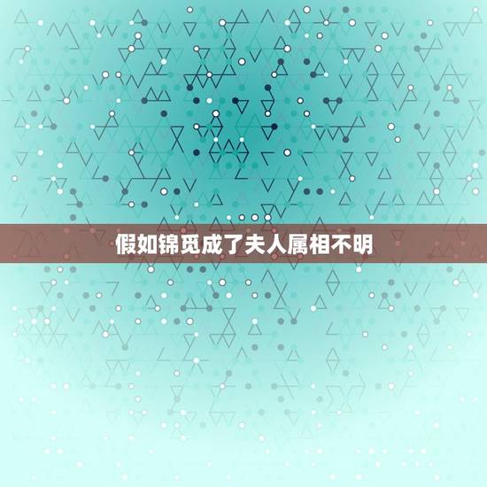 假如锦觅成了夫人属相不明，看过一部言情，里面讲的是各种神的爱情