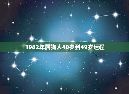1982年属狗人40岁到49岁运程，82年属狗人一生运势如何？