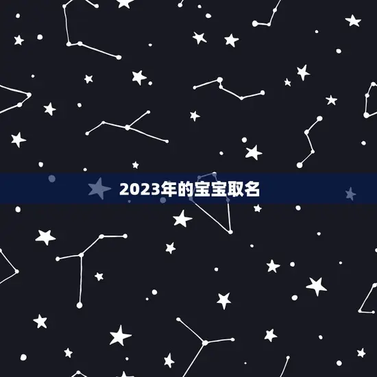 2023年的宝宝取名