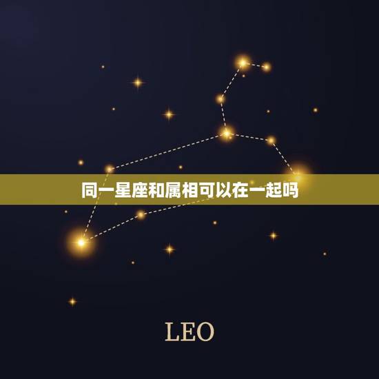 同一星座和属相可以在一起吗，两个人在一起，星座和生肖要考虑吗？
